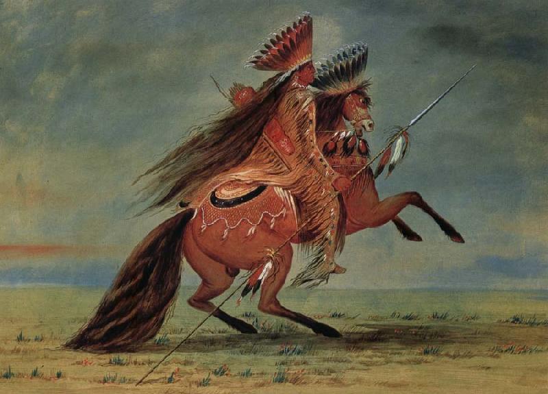 George Catlin Crow Chief Germany oil painting art